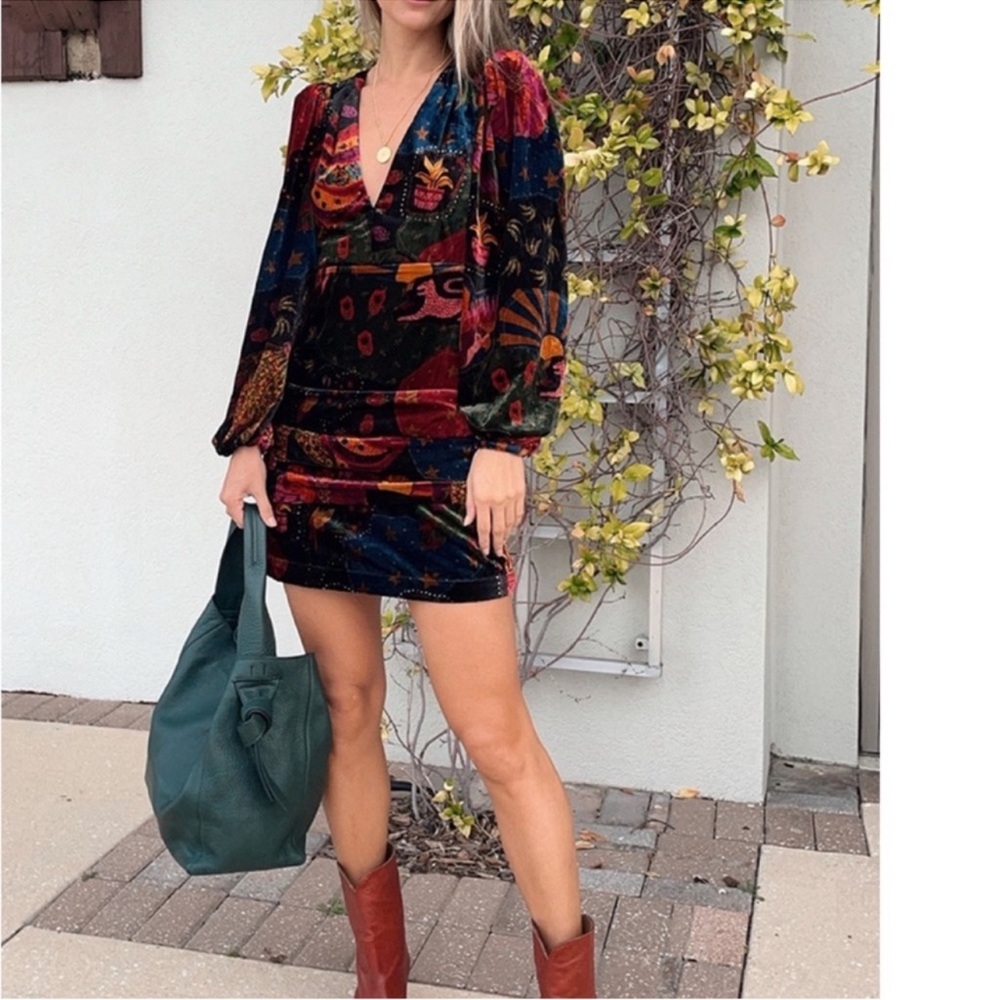Velvet Multicolor Dress